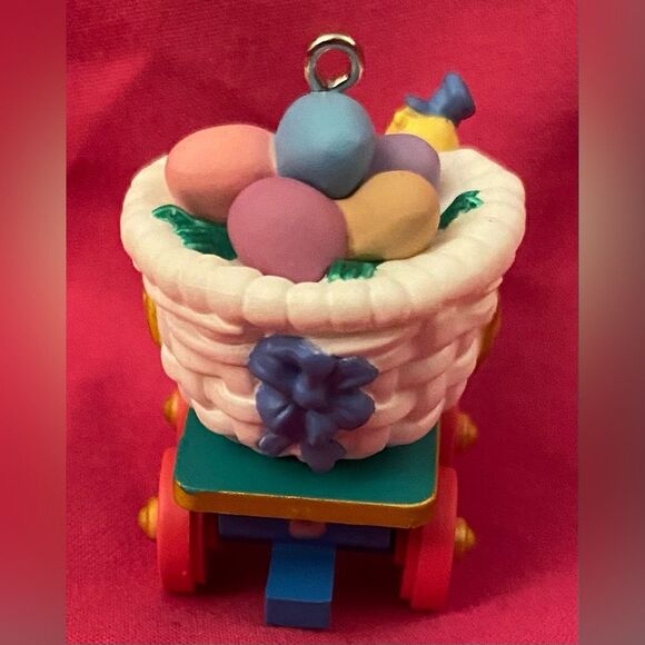 Easter Hallmark Keepsake Ornament 1997 Colorful Coal Car #2 in Cottontail Series - Picture 7 of 9